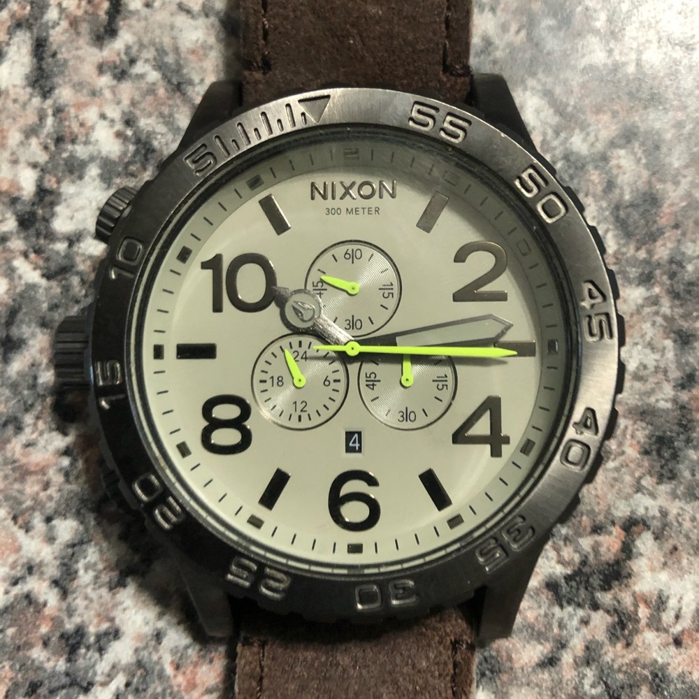 Nixon leather watch